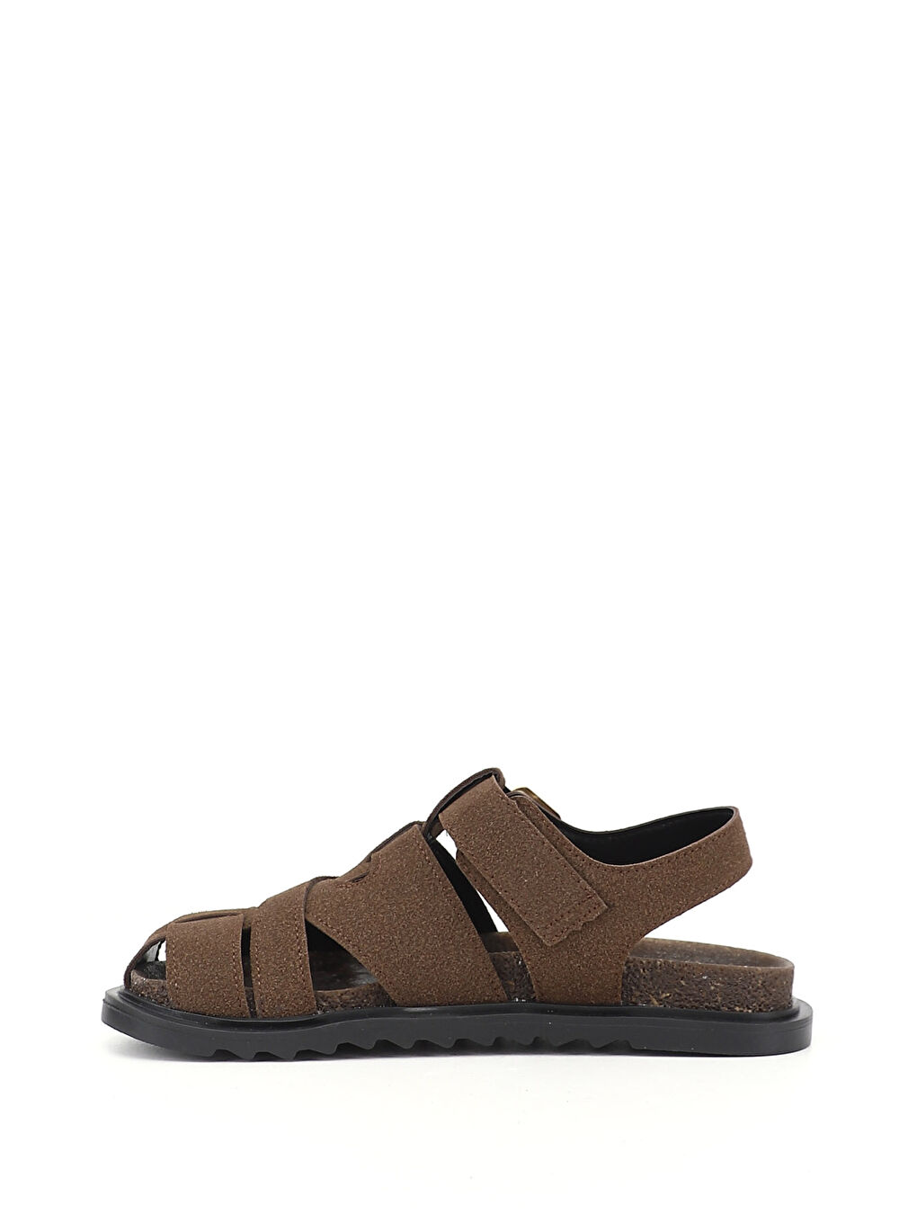 Kahverengi Kadın AÇIK KAHVERENGİ Tokalı Bantlı Burnu Kapalı Sandalet-3