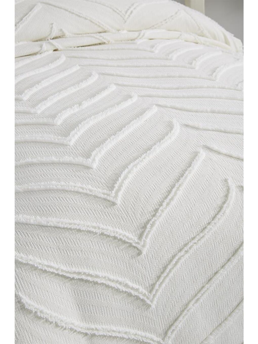 Ekru Sementina 2 Parça Tek Kişilik Pike Takımı Krem-4