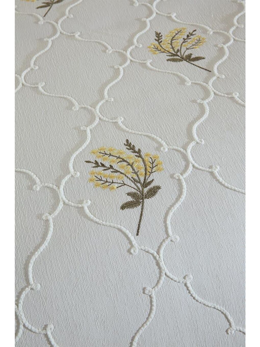 Karışık Bukata Nakışlı Şönil 2 Parça Tek Kişilik Yatak Örtüsü-2