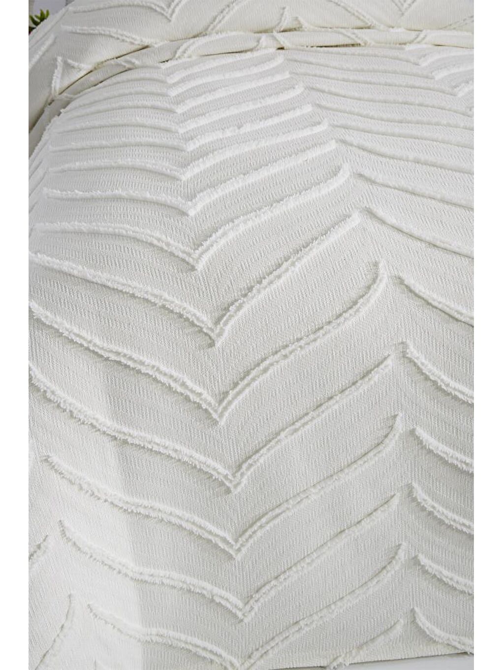 Ekru Sementina 2 Parça Tek Kişilik Pike Takımı Krem-5