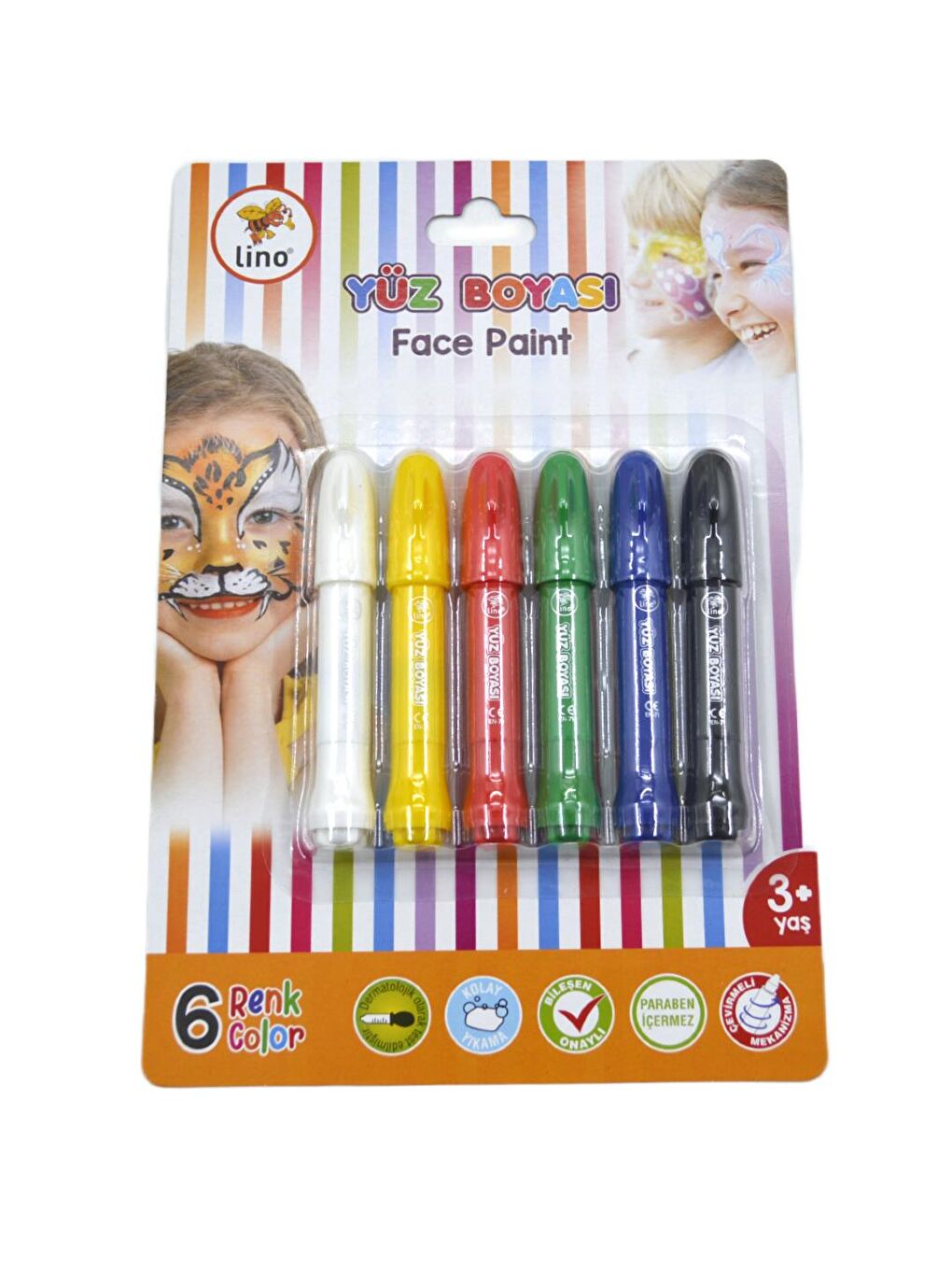 Yüz Boyası 6 Renk Çevirmali LN-905