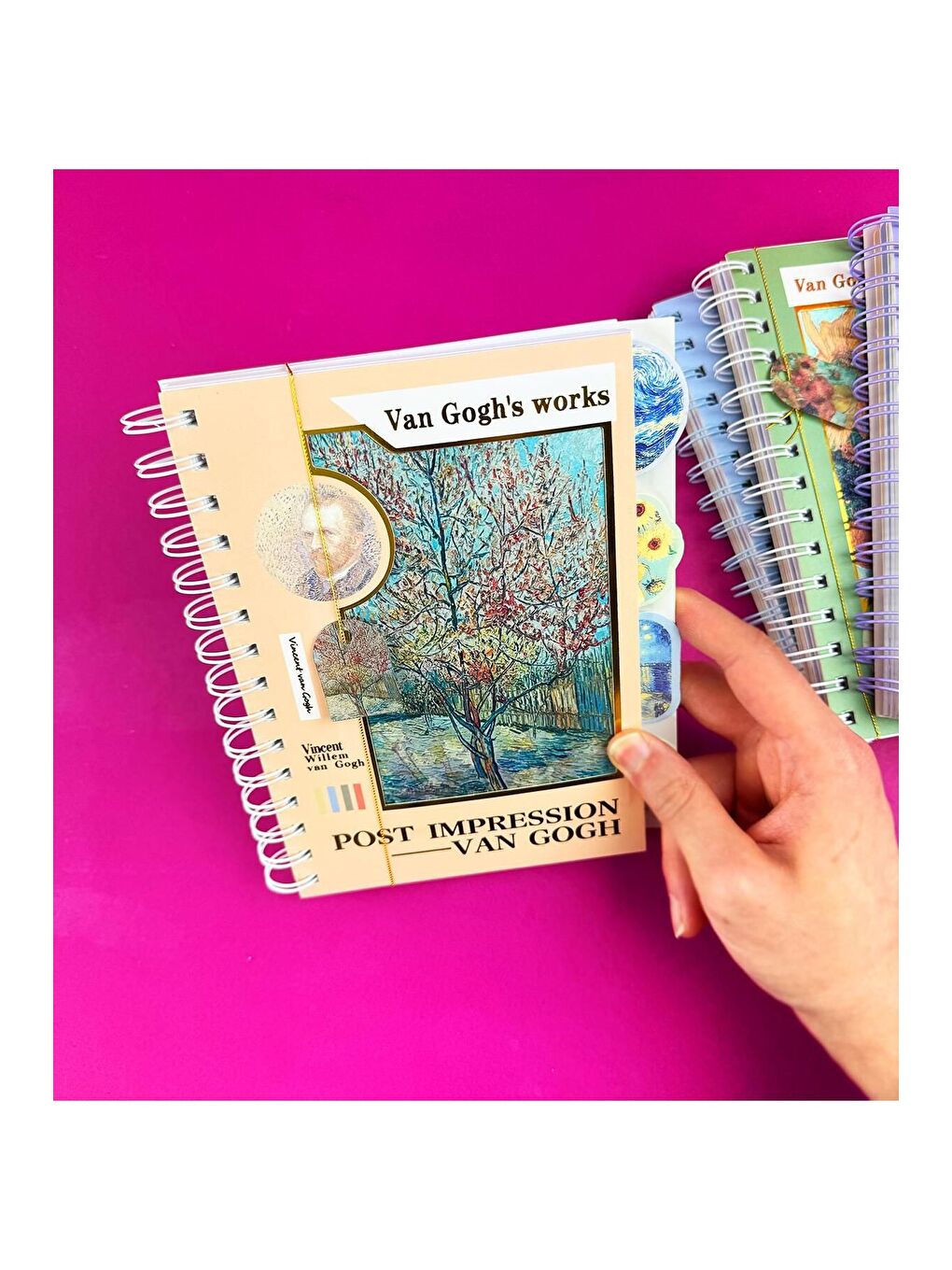 BAM HEDİYELİK EŞYA Van Gogh Hologram Kapaklı Defter - 1