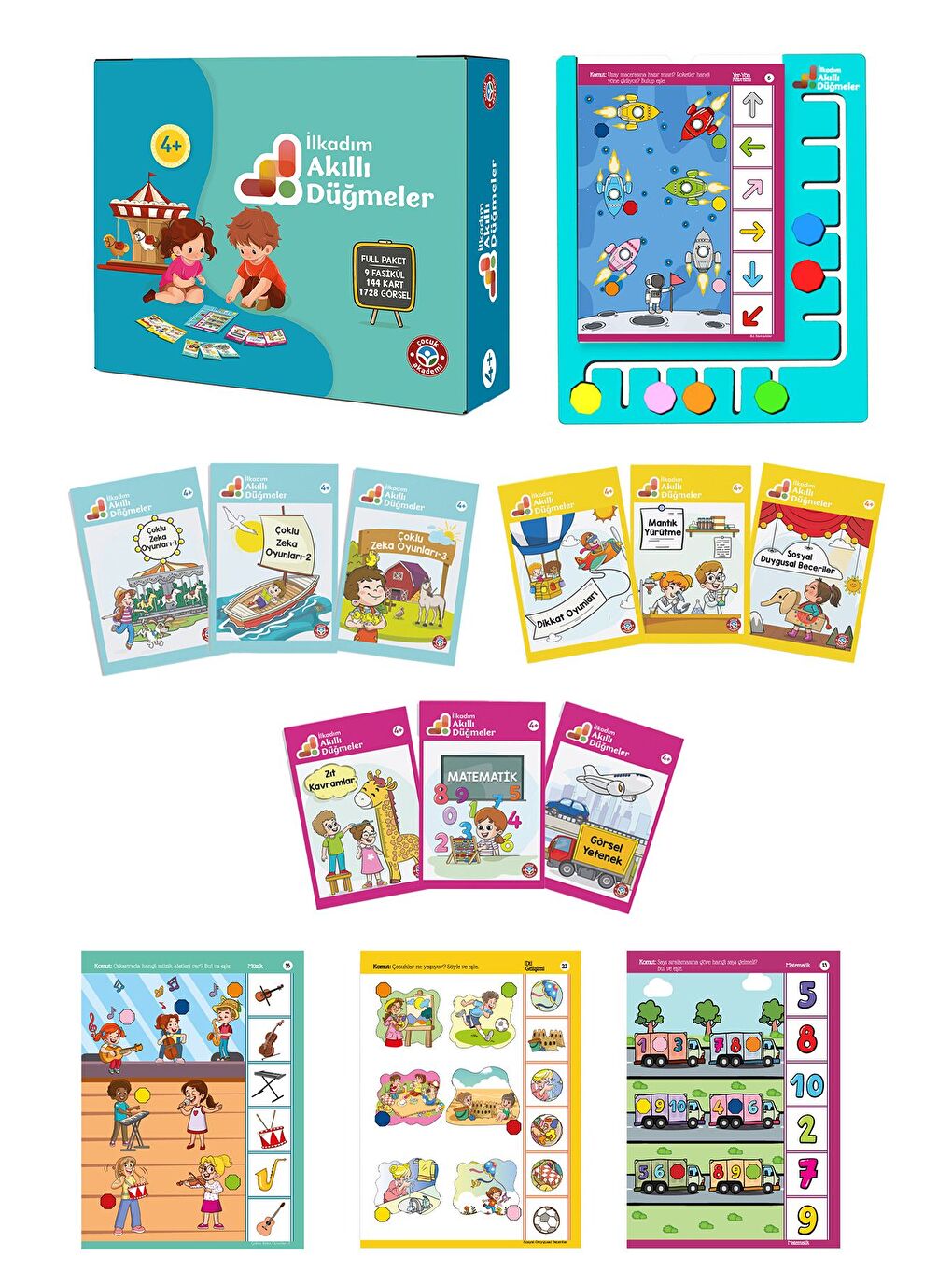 İlkadım Akıllı Düğmeler 4 Yaş Full Paket-1