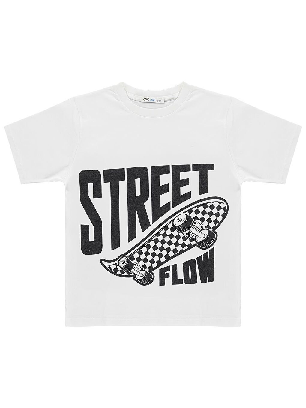 Boys Çift Cepli Tişörtlü 6-9 Yaş Gömlek - Siyah-1