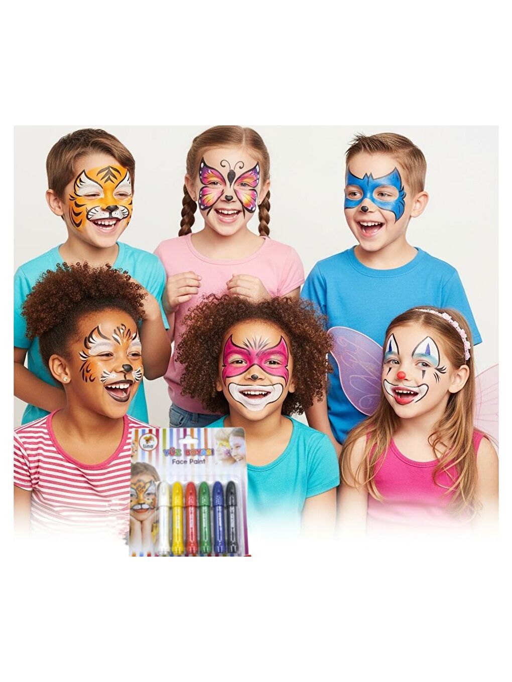 Yüz Boyası 6 Renk Çevirmali LN-905-2