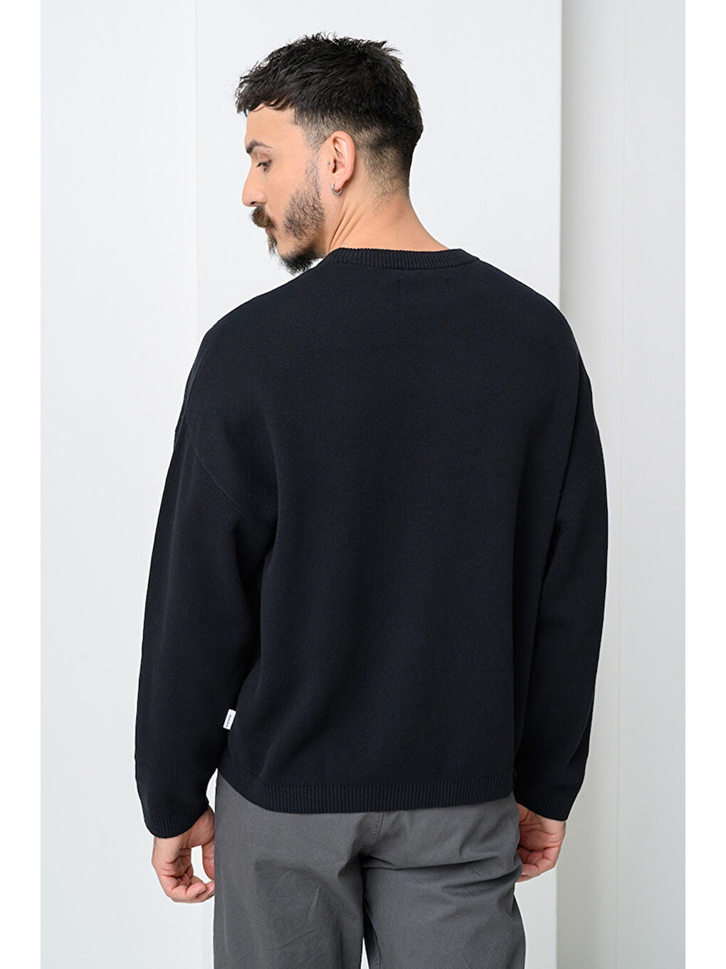 Siyah Core Jcosignal Pamuklu Regular Fit Bisiklet Yaka Sweat 12283545-1