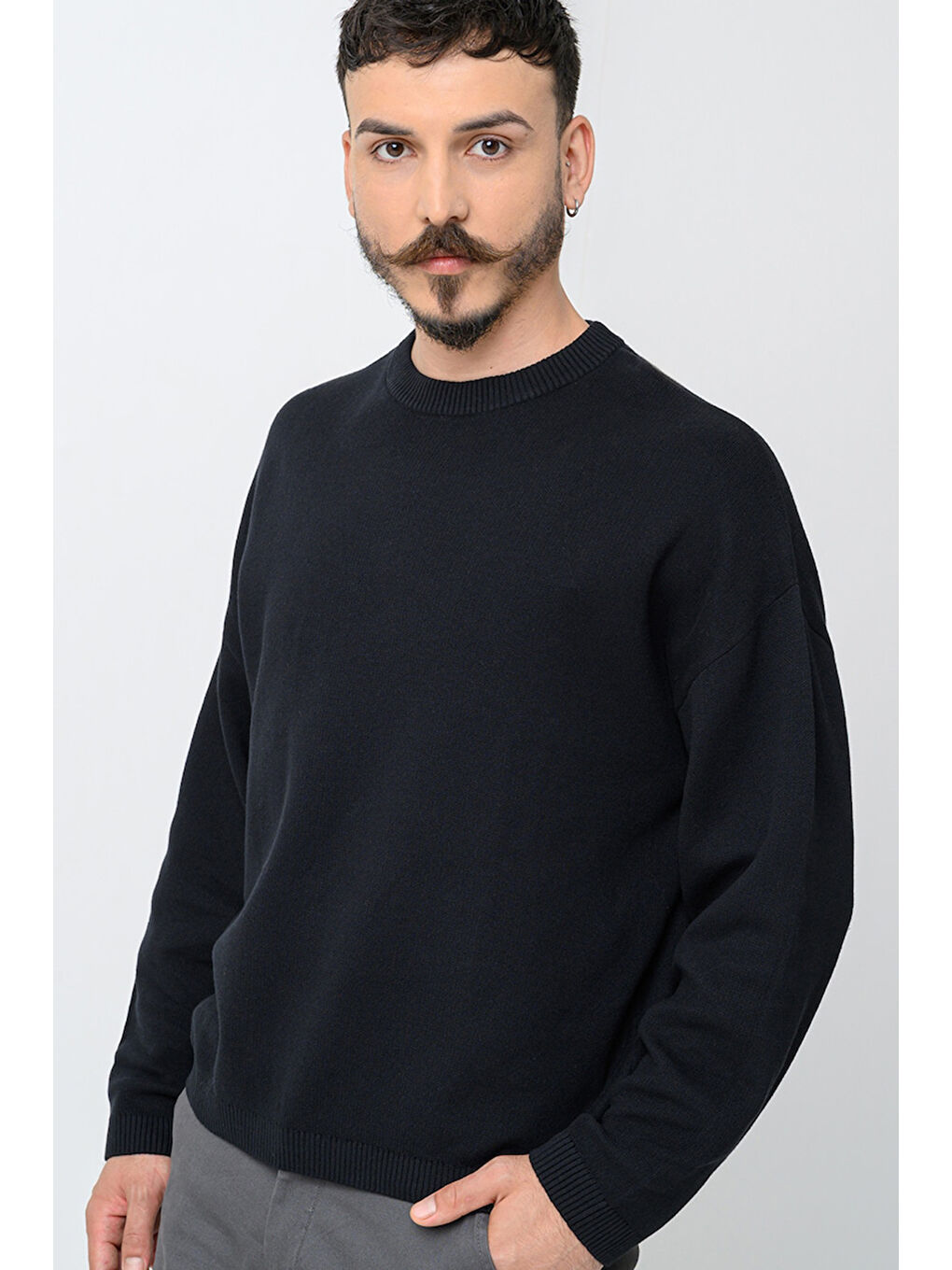 Siyah Core Jcosignal Pamuklu Regular Fit Bisiklet Yaka Sweat 12283545-3