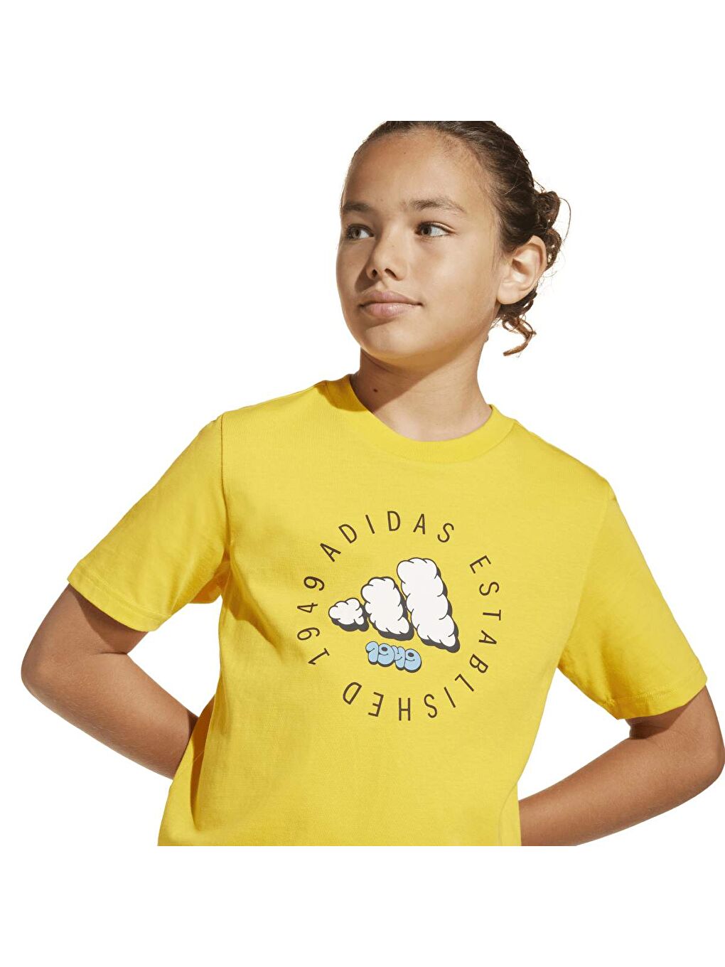 Fun Graphic Çocuk Sarı Yuvarlak Yaka Tişört-2