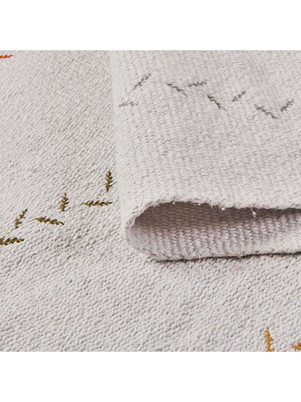 Soft Püsküllü Kilim - Ekru - 120x180 cm-1