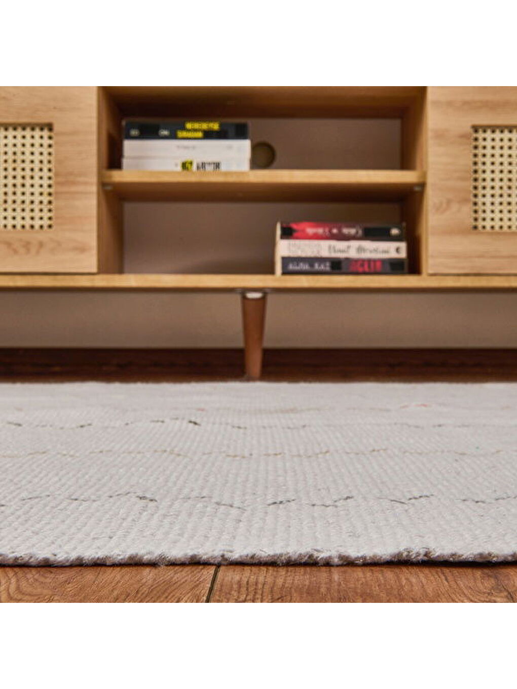 Soft Püsküllü Kilim - Ekru - 120x180 cm-4