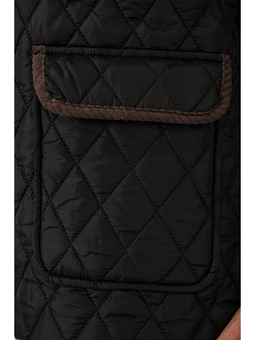 Kadın Siyah Kahve Kapitone Oversize Mont 5229-3