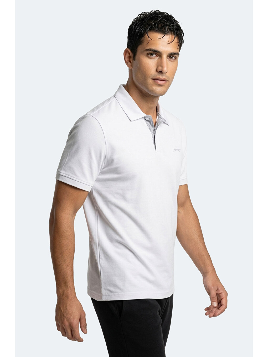 ZODIACS Erkek Polo Yaka Beyaz Tişört-4