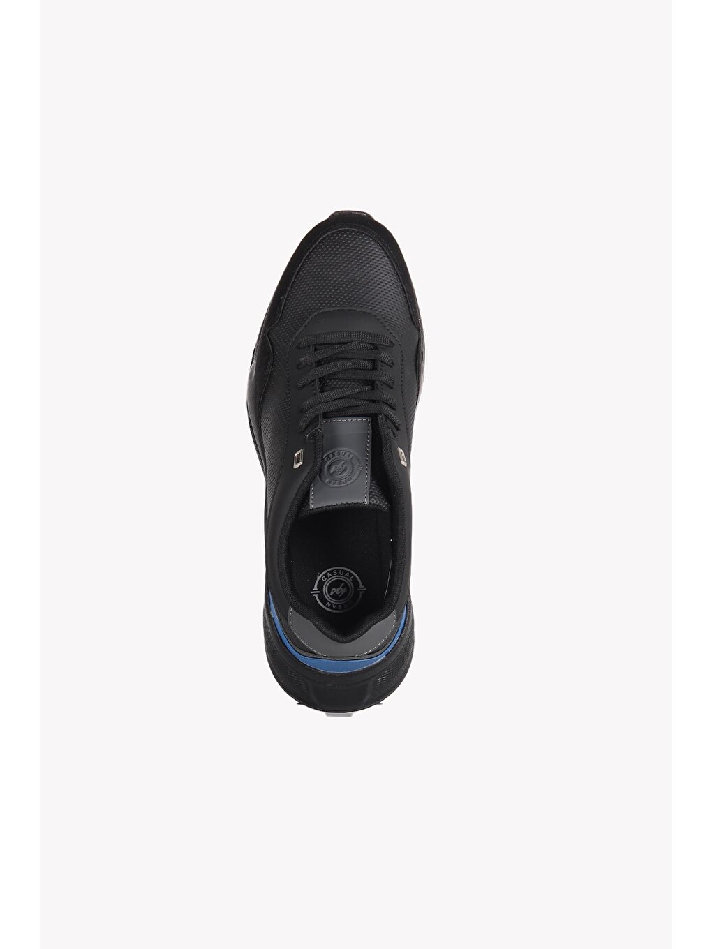 Siyah Sneaker Erkek Ayakkabı Kalın Taban Günlük Spor Model-1