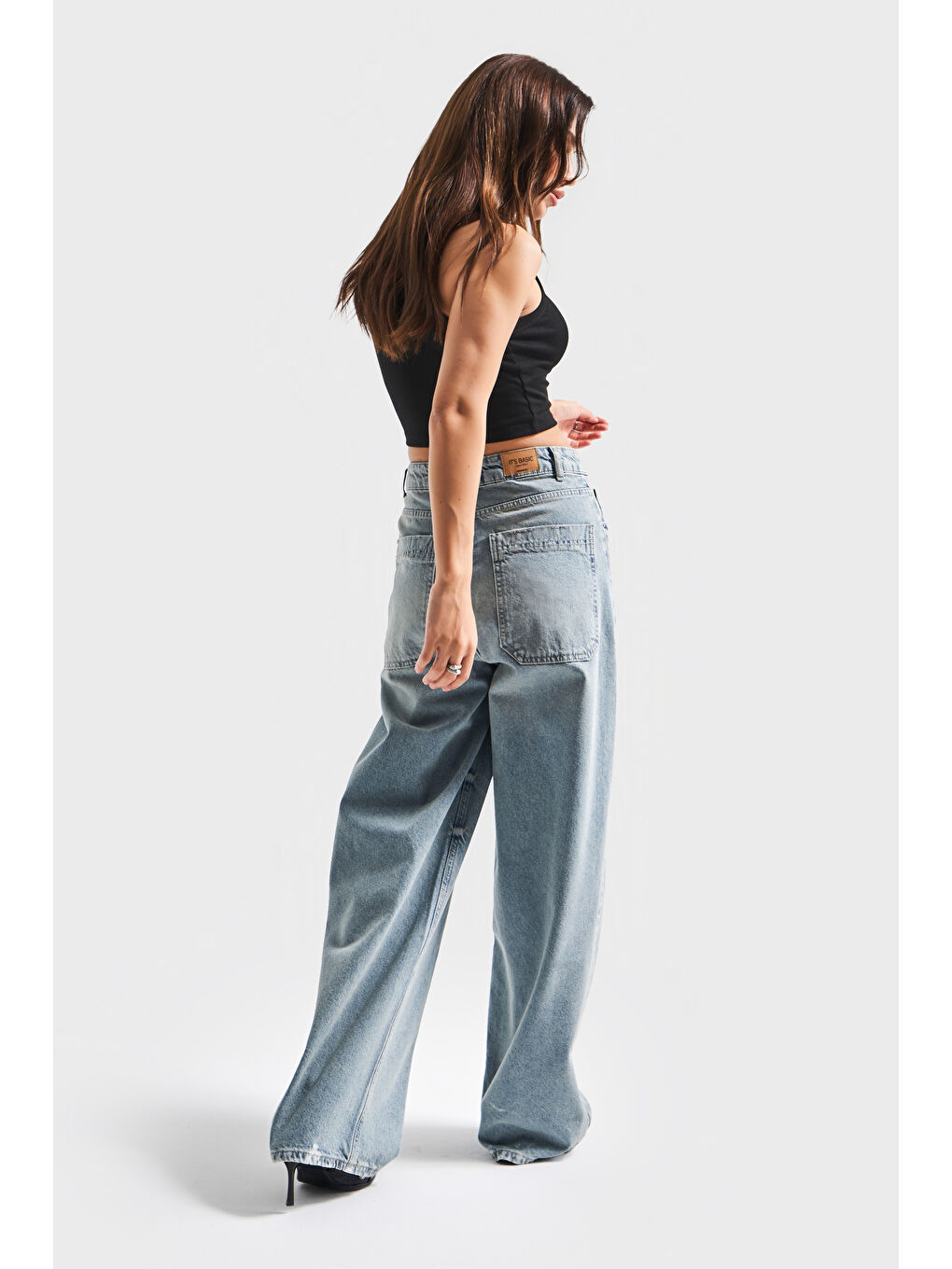 Mavi Kadın T.Kot Rengi 4S5-75 Süper Baggy Fit İç Boy 83cm %100 Pamuk Denim Jean-4