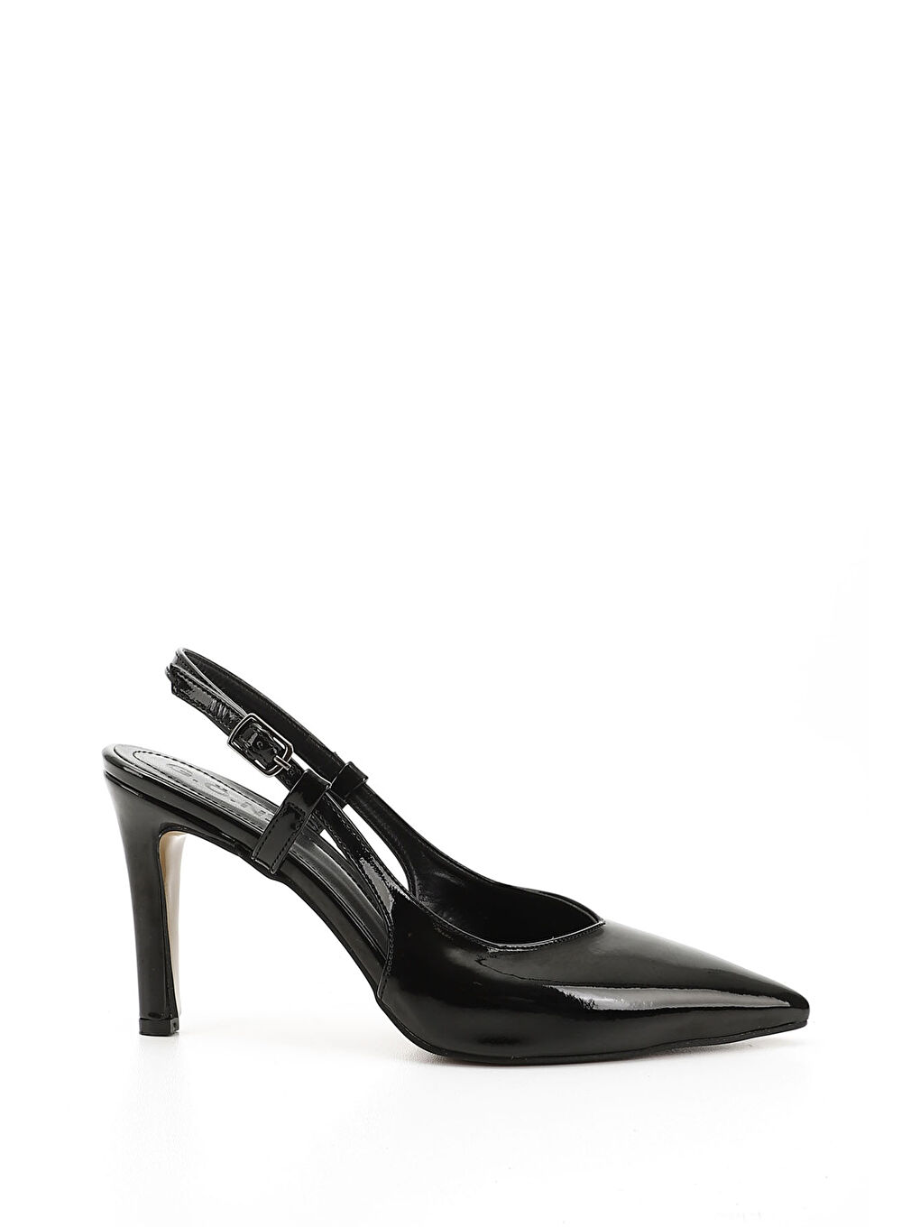 Mor Kadın ZÜMRÜT-SİYAH İnce Topuklu Arkası Açık Ayakkabı