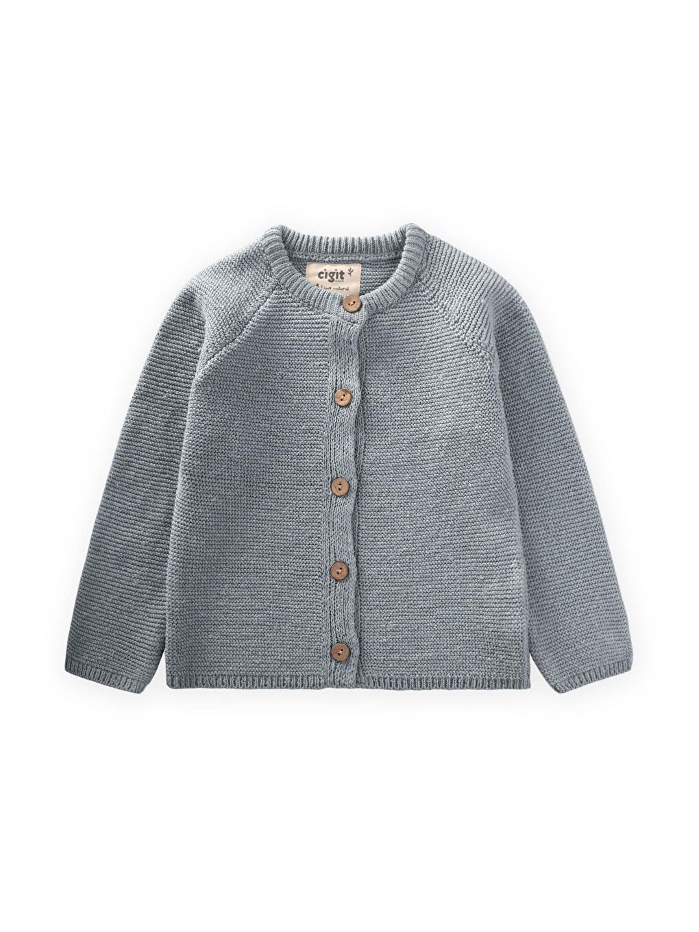 Gri Erkek Çocuk Triko Hırka