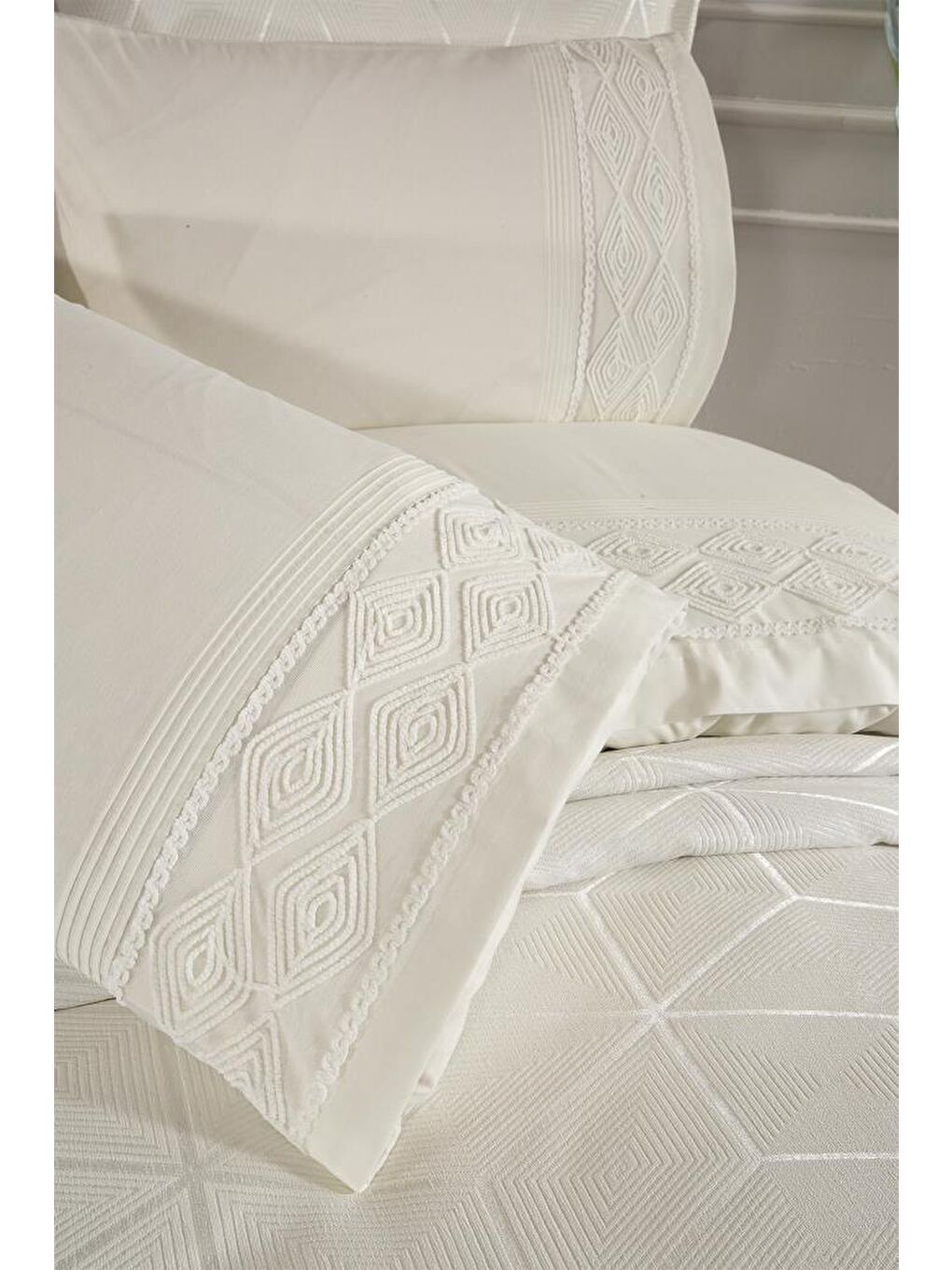 Ekru Verona 7 Parça Gelin Seti Krem-2