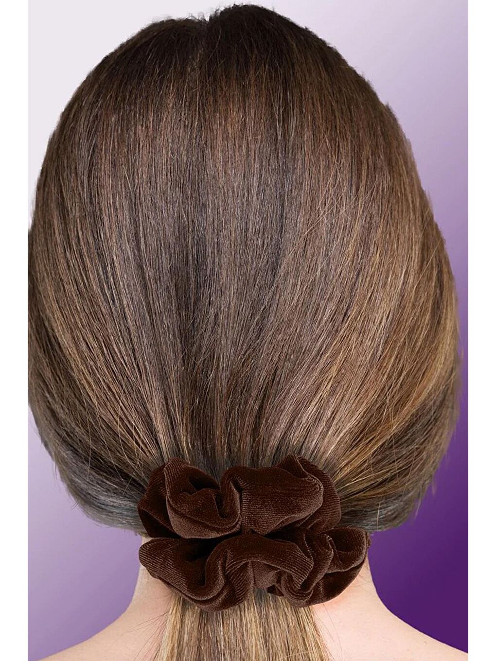 Kahverengi Kadife Simit Toka-1