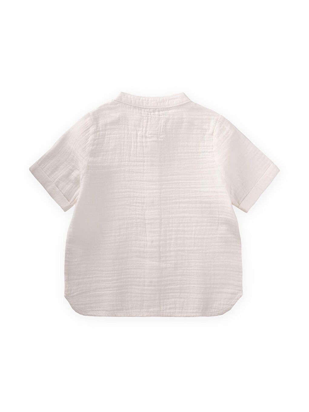 Beyaz Erkek Çocuk Müslin Gömlek-1