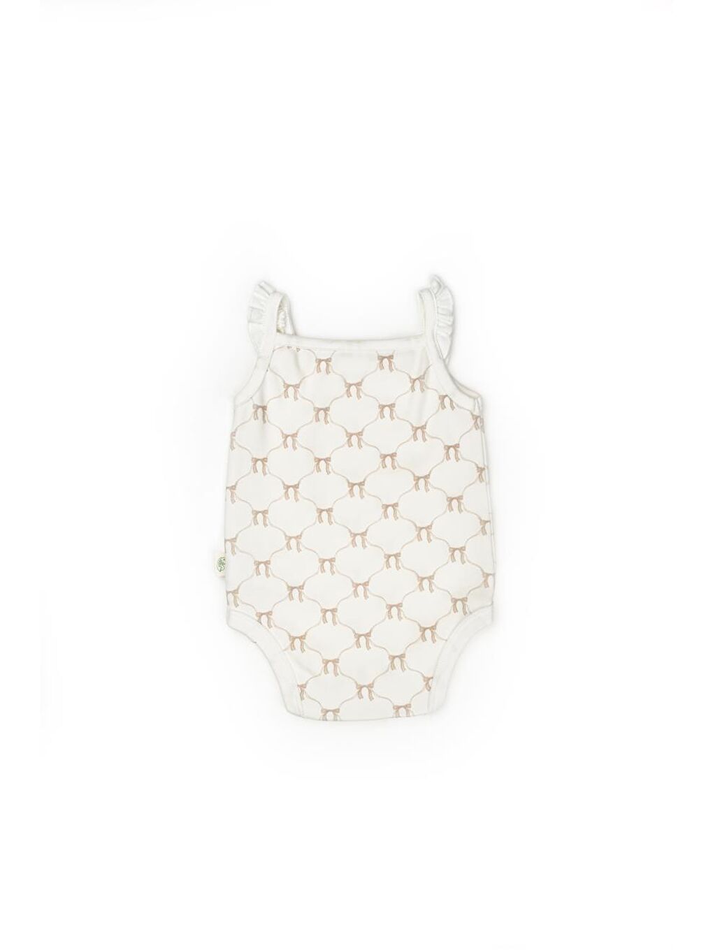 Bej Bebek 2li Askılı Zıbın Body %100 Organik Pamuk - Bebek ve Yenidoğan Serisi - csy8135-2