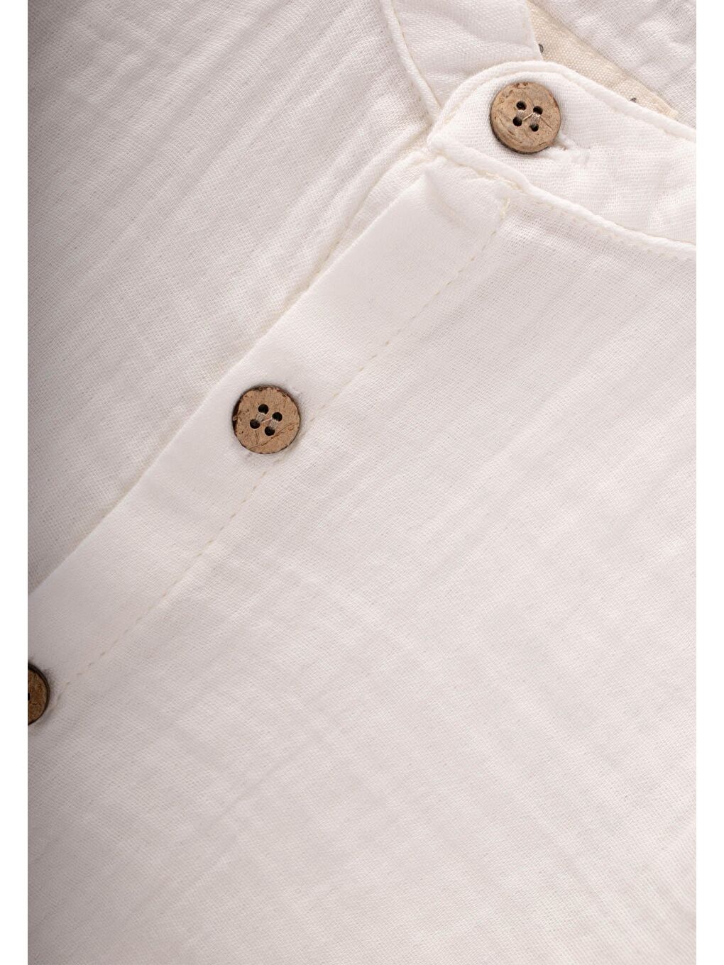 Beyaz Erkek Çocuk Müslin Gömlek-2