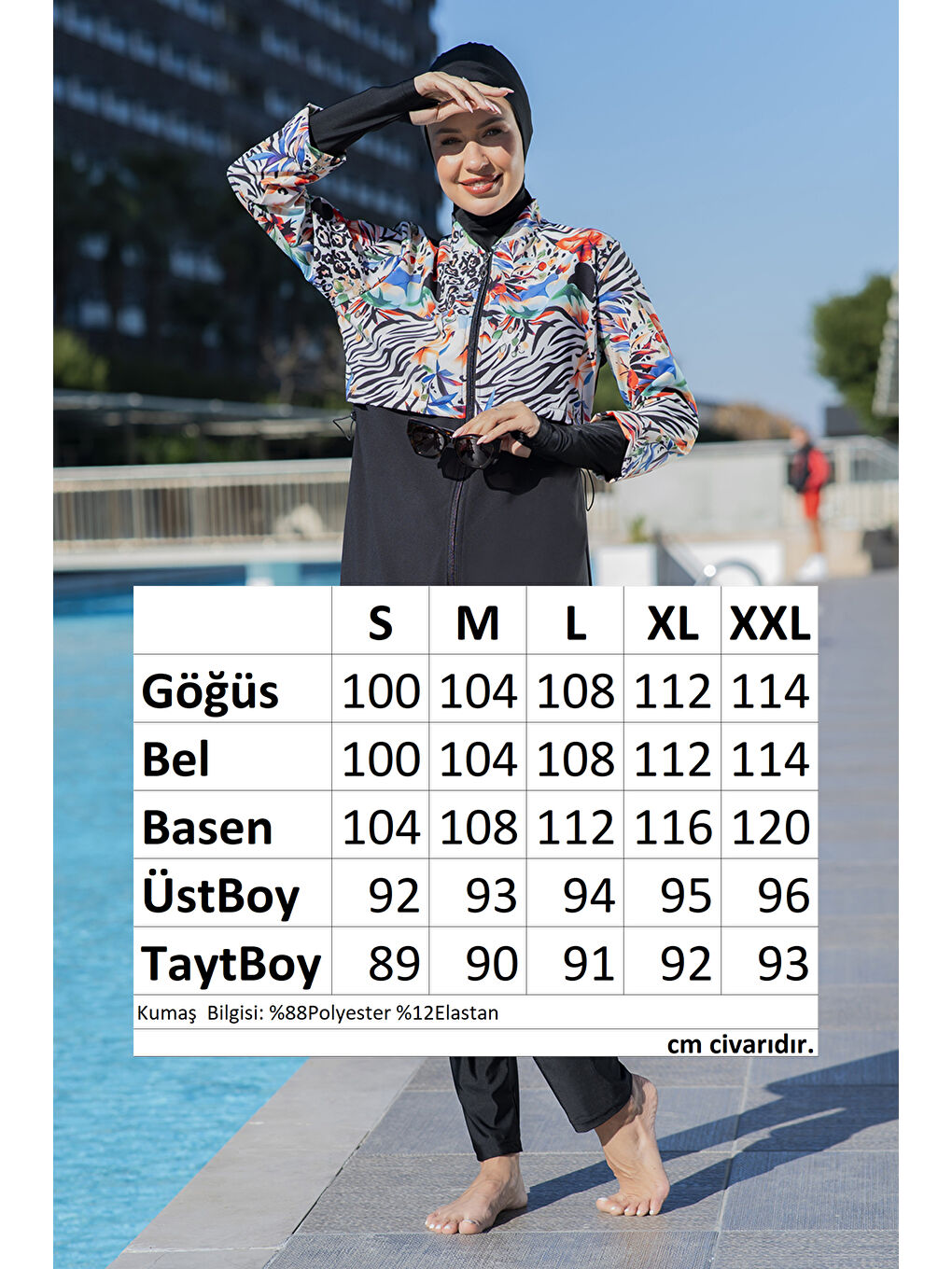 Remsa Tam Kapalı Tesettür Mayo 25217-1 Siyah - 2
