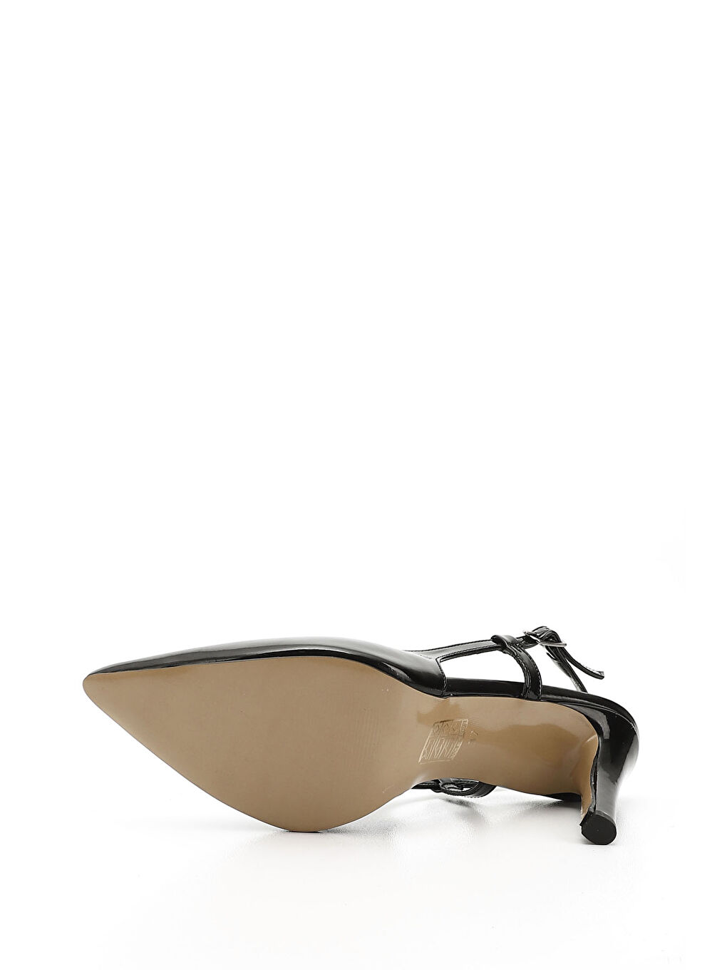 Mor Kadın ZÜMRÜT-SİYAH İnce Topuklu Arkası Açık Ayakkabı-5