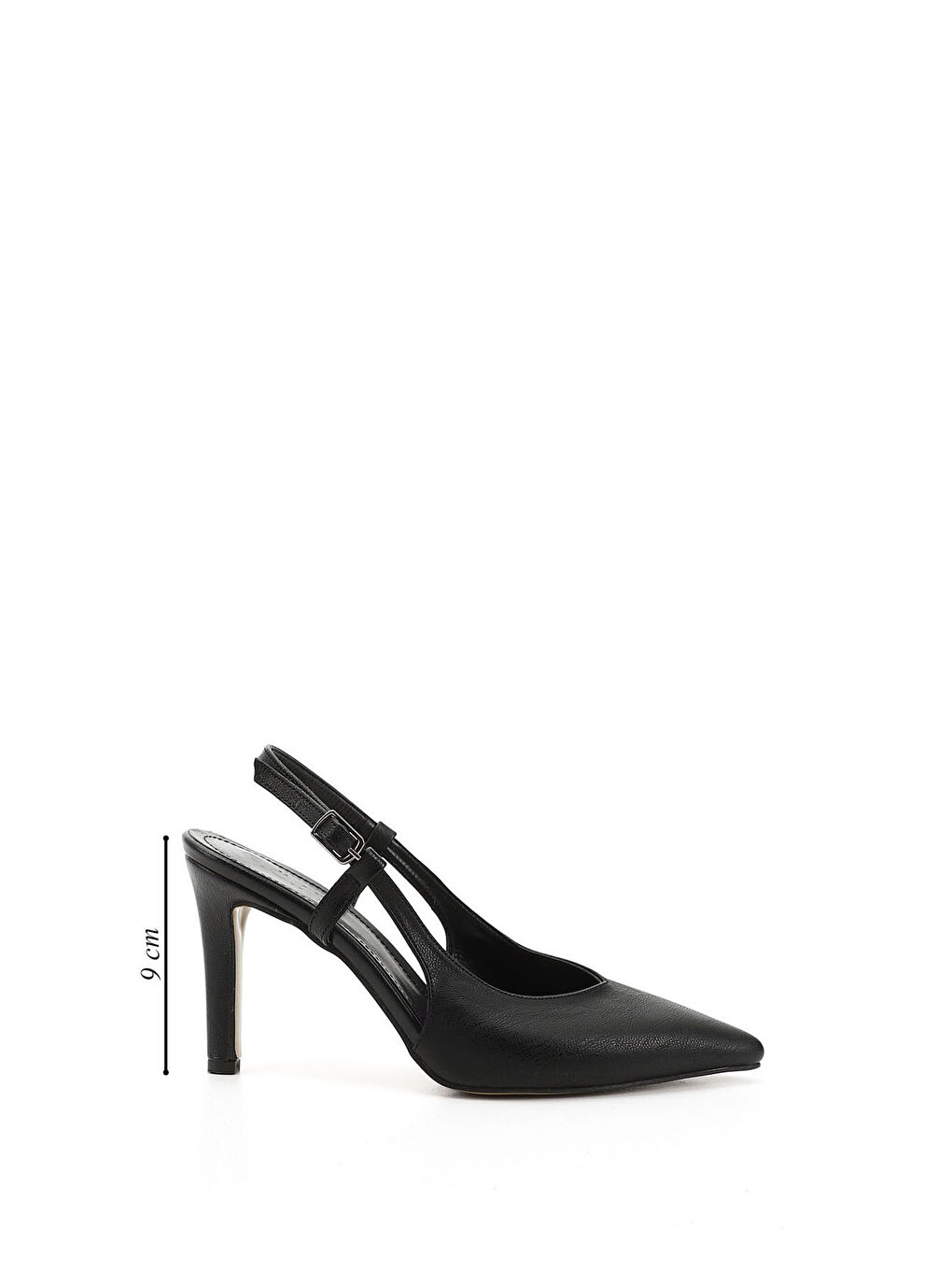 Siyah Kadın SİYAH İnce Topuklu Arkası Açık Ayakkabı-1