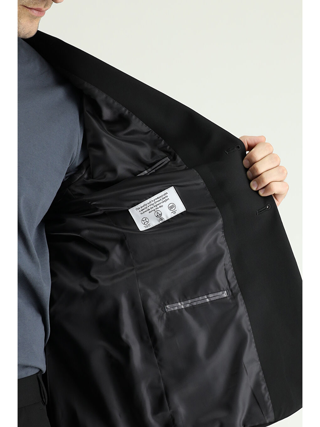 Siyah Muscle Fit Süper Esnek Takım Elbise-7