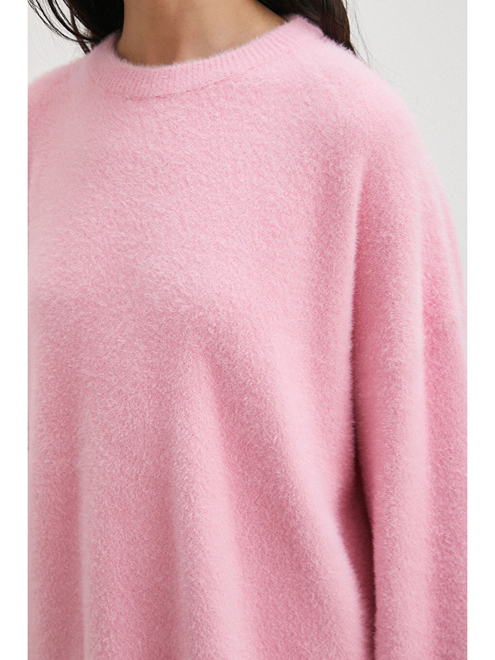 Bisiklet Yaka T Kol Kazak Pembe-4