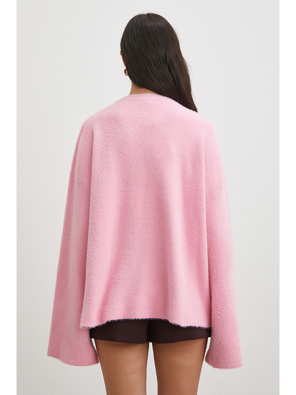 Bisiklet Yaka T Kol Kazak Pembe-5