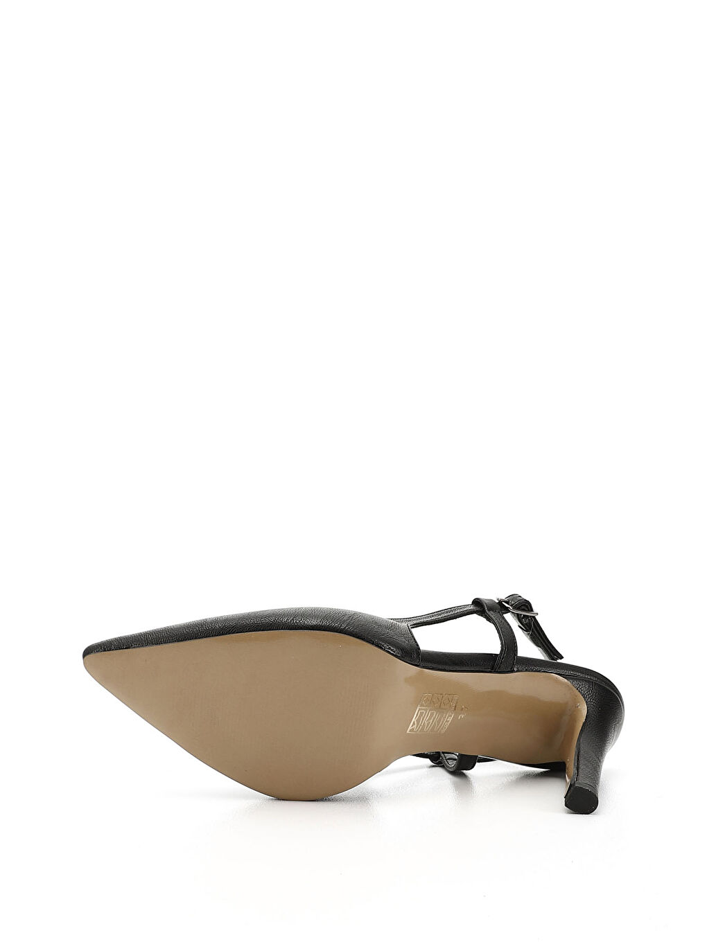 Siyah Kadın SİYAH İnce Topuklu Arkası Açık Ayakkabı-5