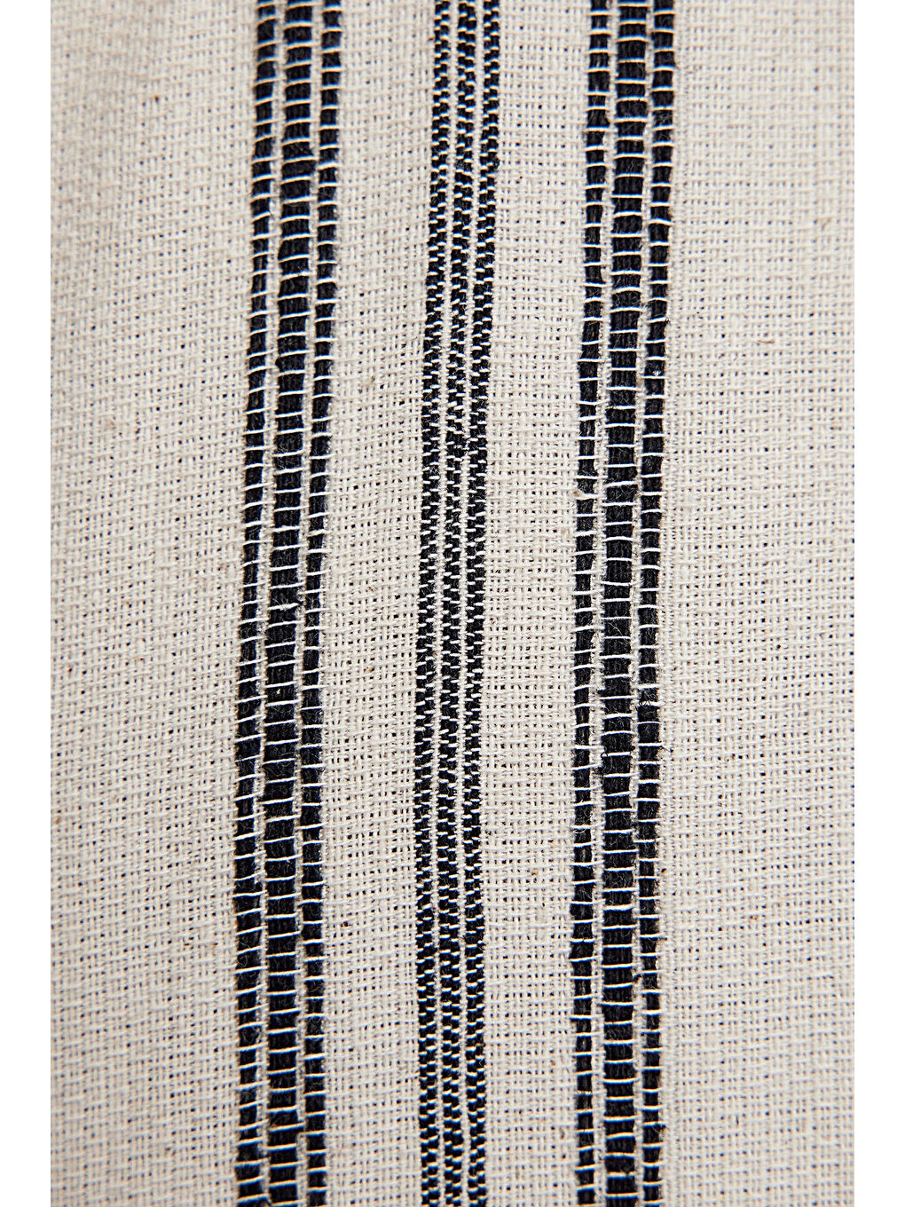 Bej Naturel Dokulu Çizgili Elbise-6