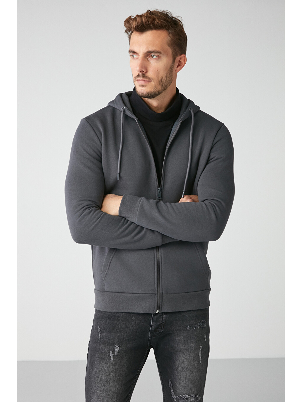Insıder Comfort Koyu Gri Sweatshirt-2