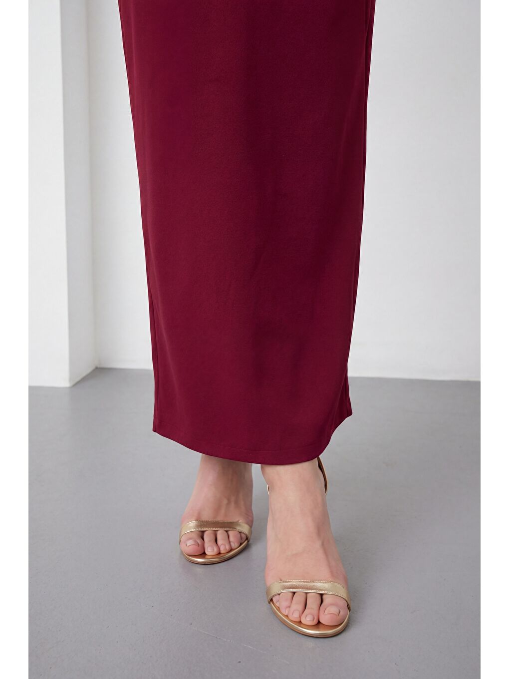 Kadın Bordo Dar Kalıp Kalp Yaka Kolları Payetli Söz Nişan Nikah Abiye-2