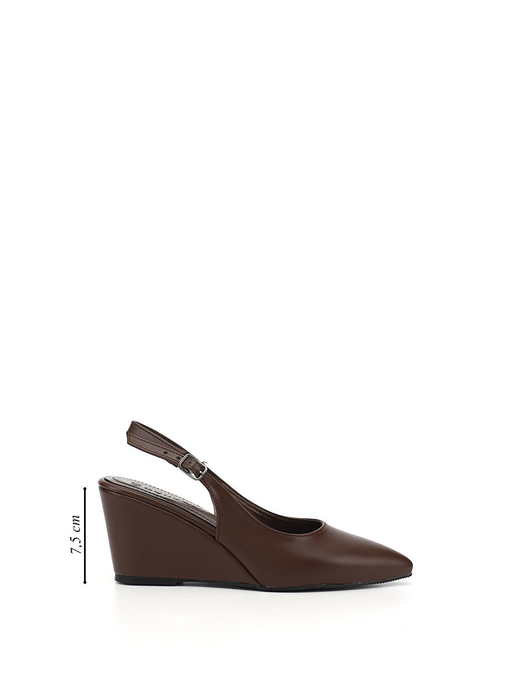 Kahverengi Kadın KAHVERENGİ Dolgu Topuklu Arkası Açık Ayakkabı-1