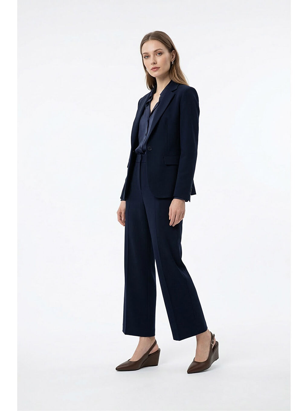 Kahverengi Kadın KAHVERENGİ Dolgu Topuklu Arkası Açık Ayakkabı-2