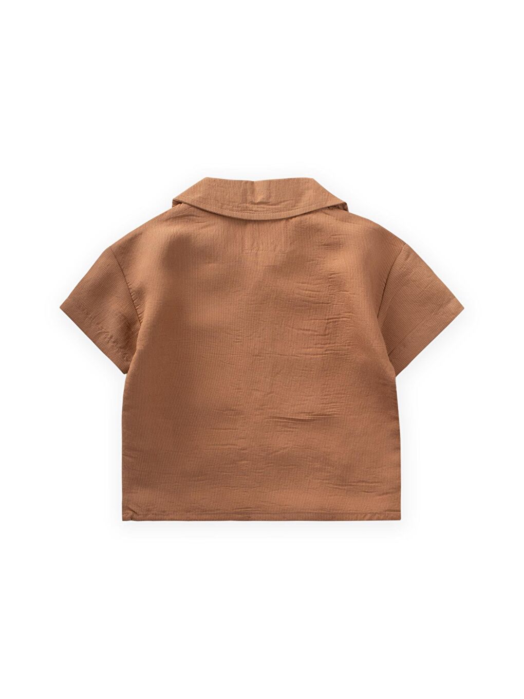 Kahverengi Erkek Çocuk Çizgili Gömlek-1