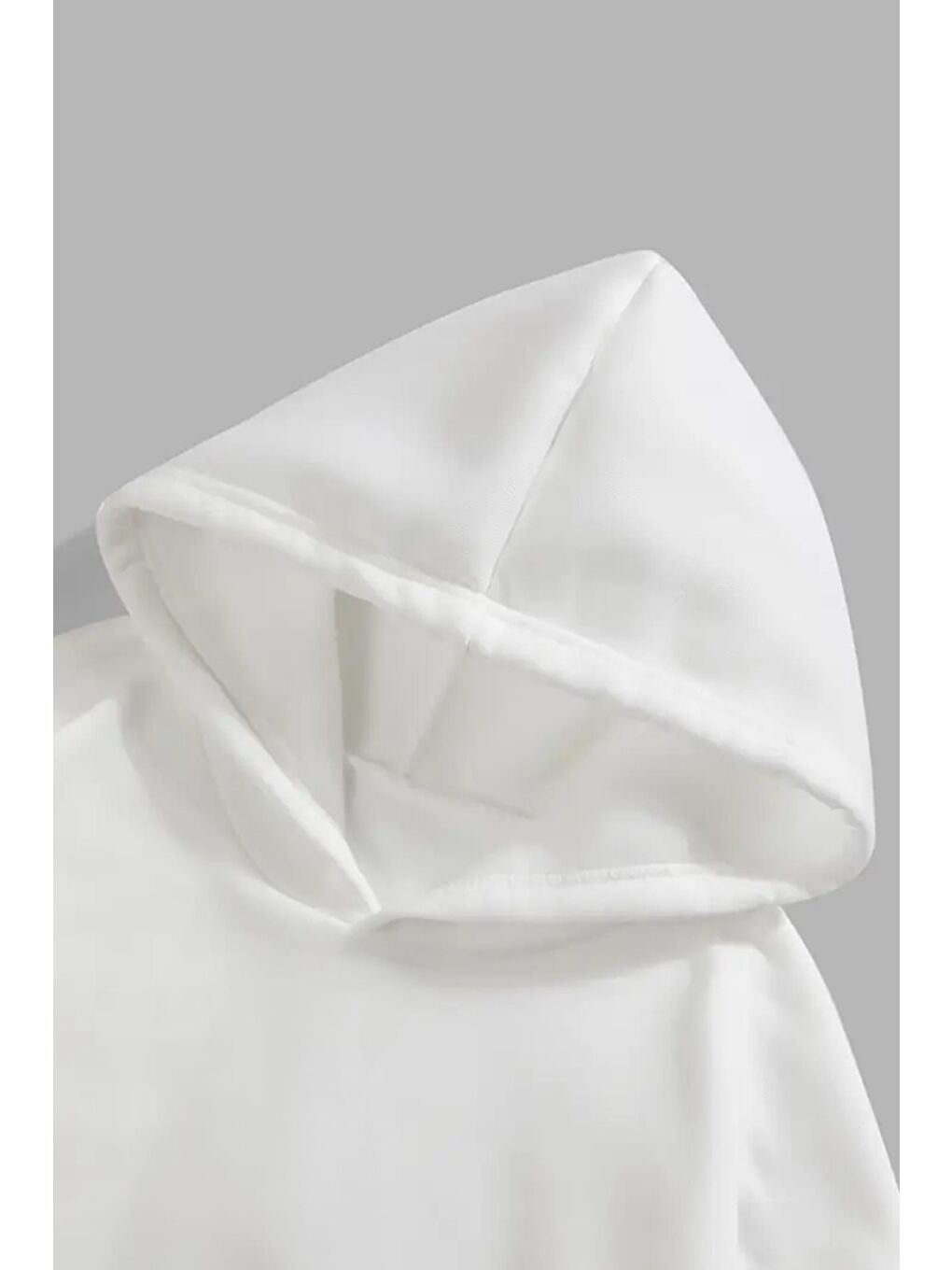 Beyaz Chery Sırt Baskılı İçi Pamuklu Unisex Sweatshirt-2