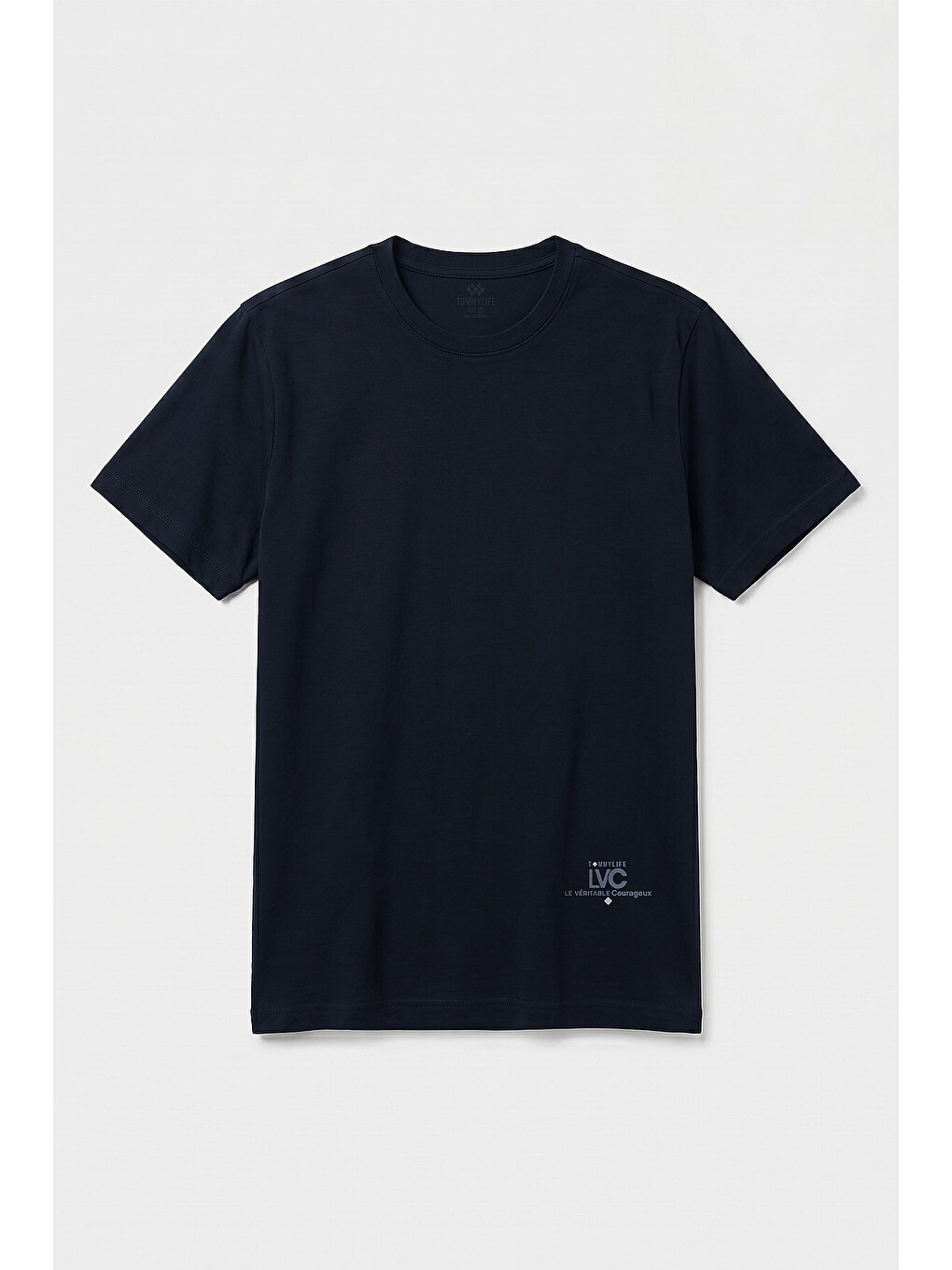 Lacivert Standart Fit Baskılı Kısa Kollu Erkek T-shirt - 88440