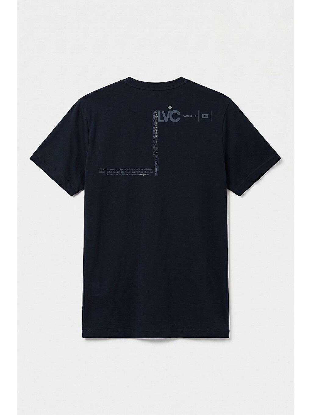 Lacivert Standart Fit Baskılı Kısa Kollu Erkek T-shirt - 88440-1