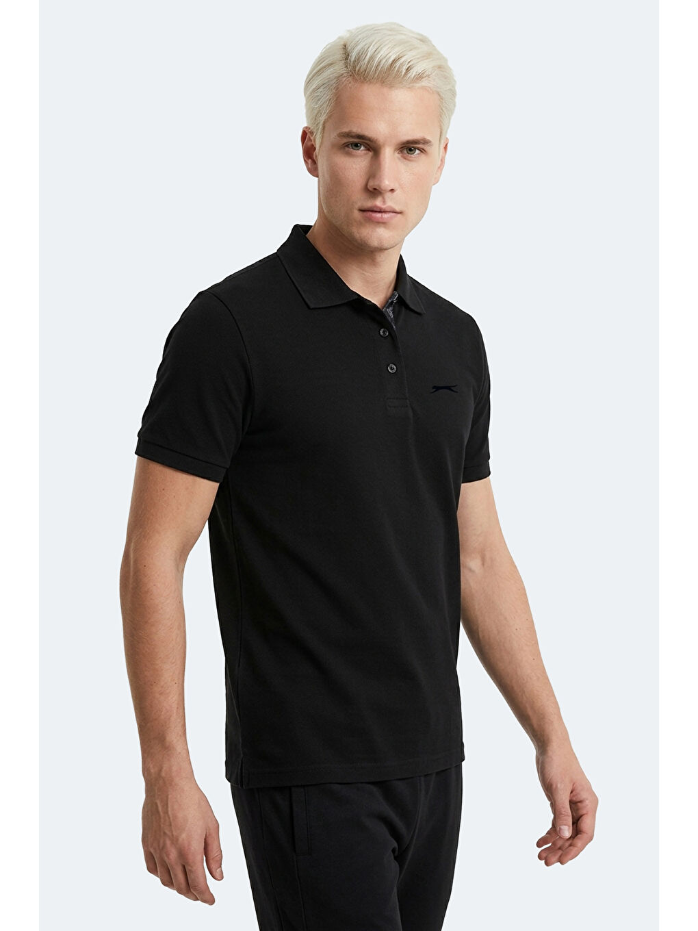 ZODIACS Erkek Polo Yaka Siyah Tişört-3