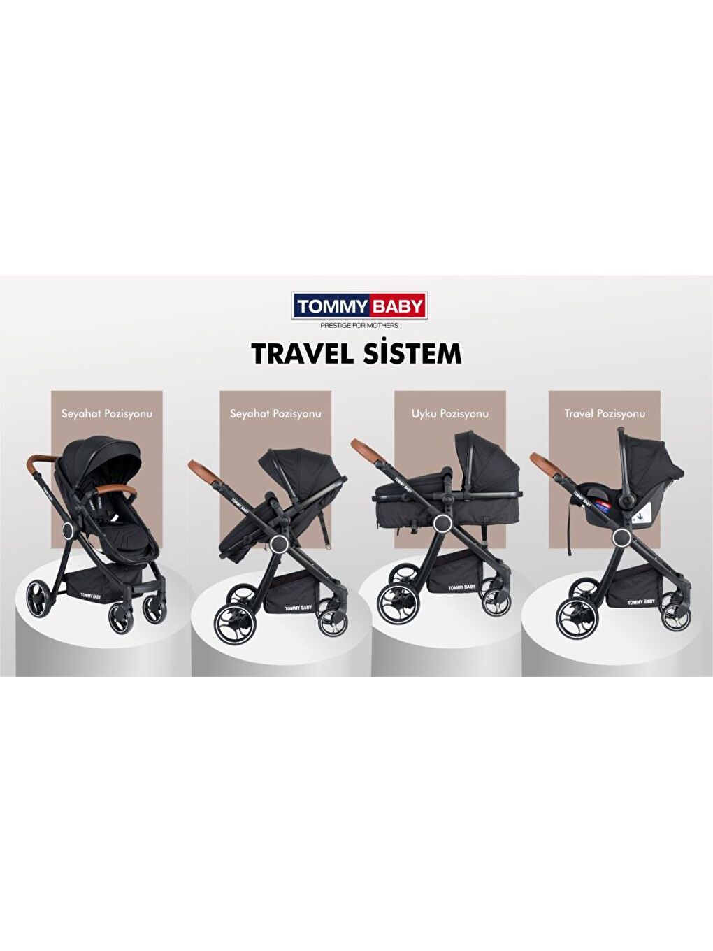 Toranto Black Vip Travel Sistem Bebek Arabası + Puset-1