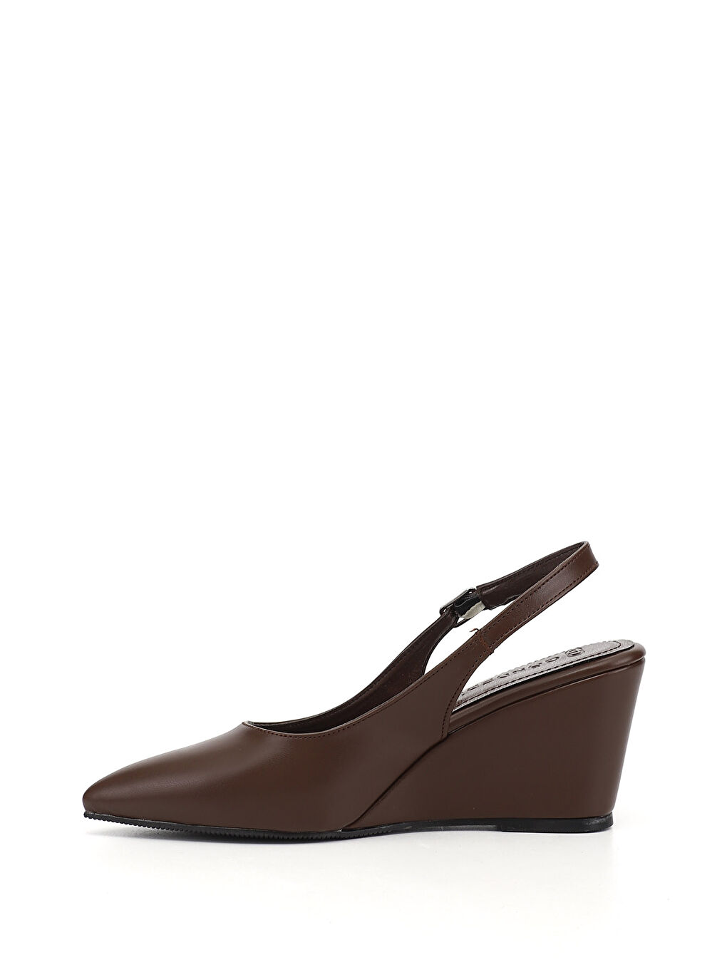 Kahverengi Kadın KAHVERENGİ Dolgu Topuklu Arkası Açık Ayakkabı-4