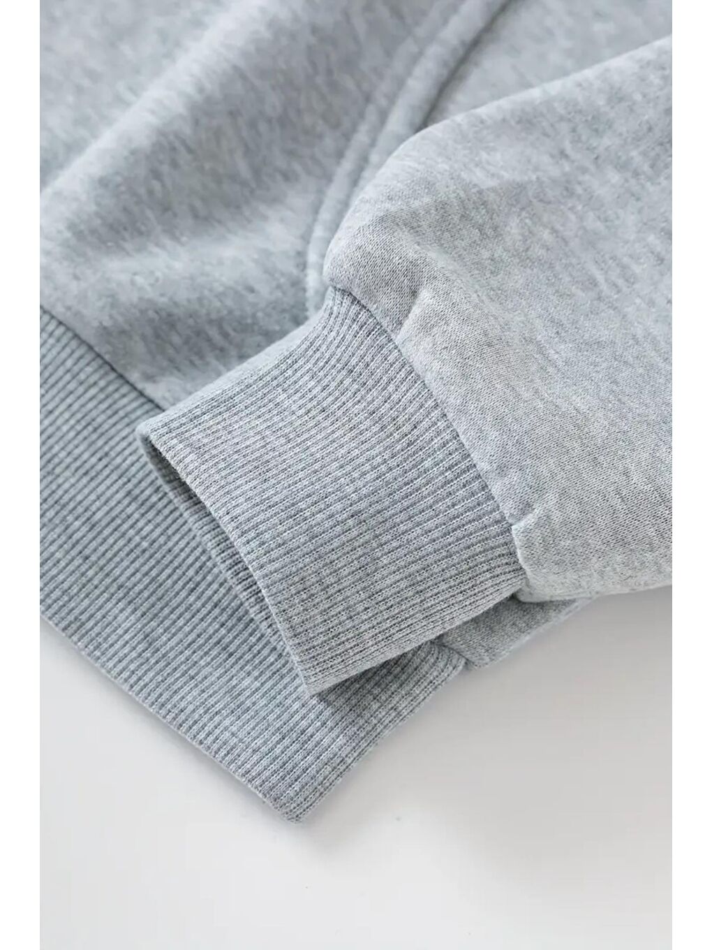 Gri Just A Girls Sırt Baskılı İçi Pamuklu Unisex Kadın Sweatshirt-1