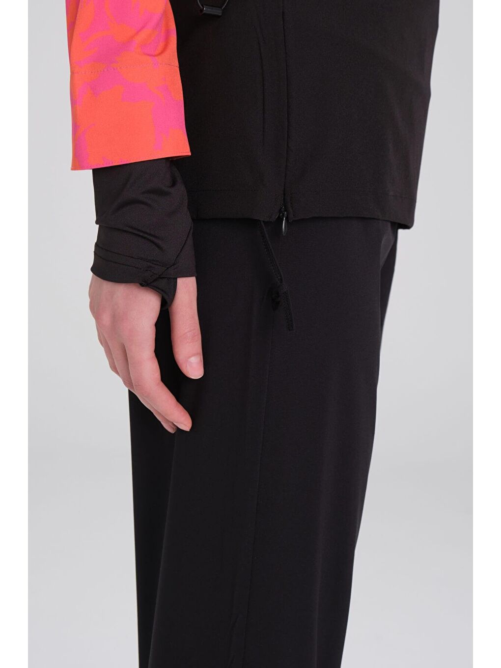 Esila Fuşya Turuncu Jileli Tam Tesettür Mayo Üstü 2934-6