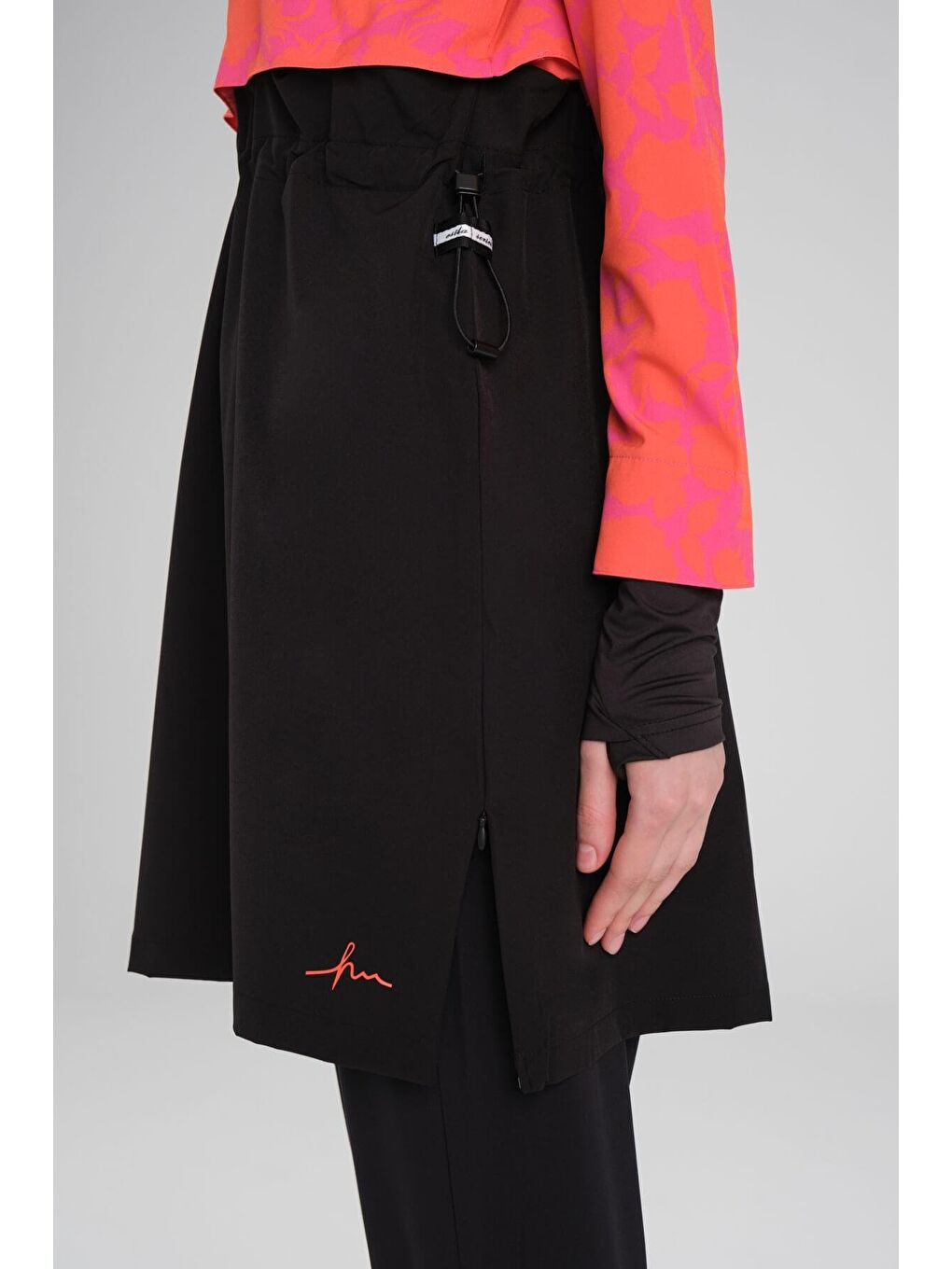 Esila Fuşya Turuncu Jileli Tam Tesettür Mayo Üstü 2934-7