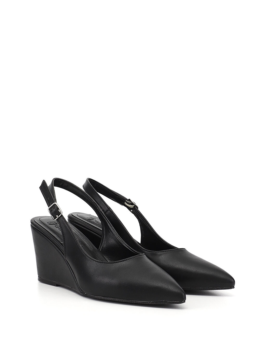 Siyah Kadın SİYAH Dolgu Topuklu Arkası Açık Ayakkabı-3