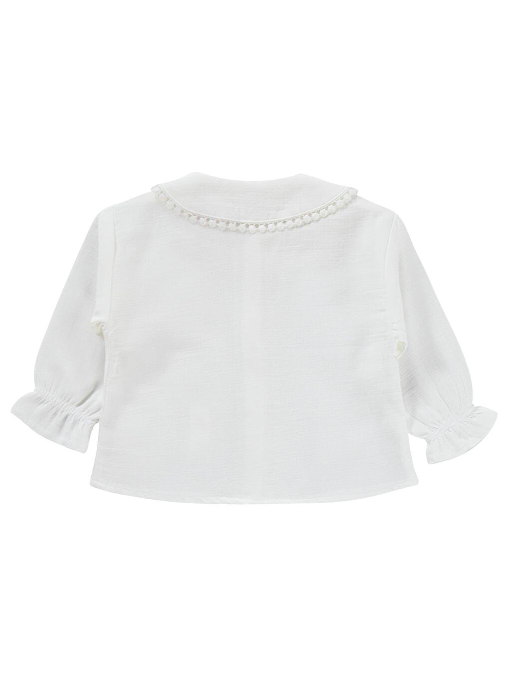 Baby Kol Büzgülü 6-18 Ay Gömlek - Beyaz-1