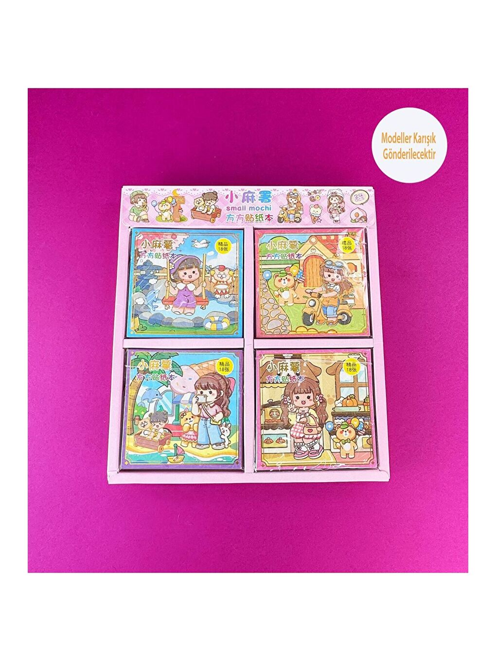 BAM HEDİYELİK EŞYA Sevimli Kız Sticker Defteri 1 Adet